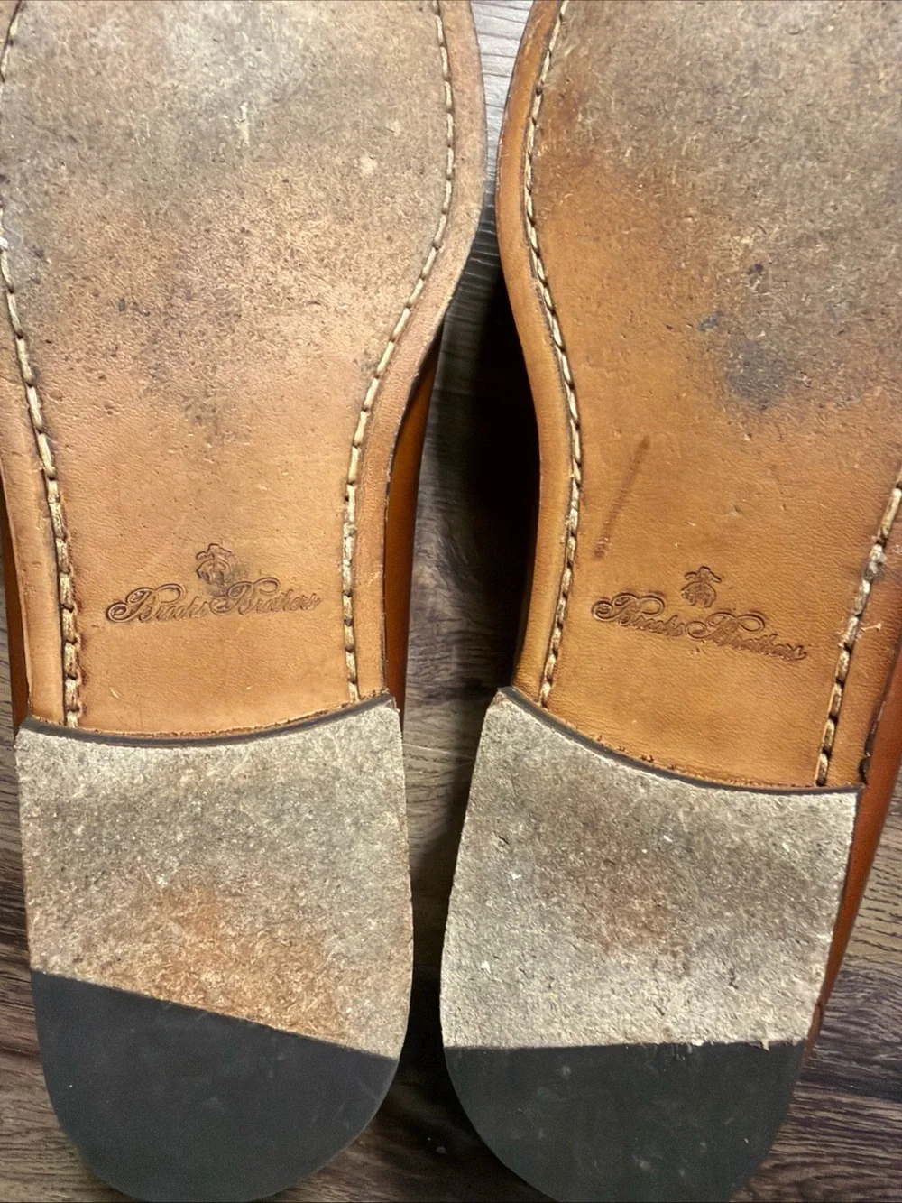 Brooks Brothers Men’s Brown Leather Tassel Loafers 10D
